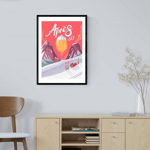 Image showing the Mark Harrison Apres Ski Print, Pink product.