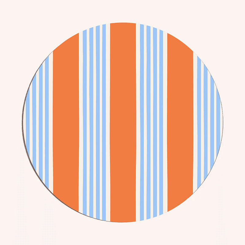 Amalfi Stripes Set of 6 Placemats, D29cm, Multi