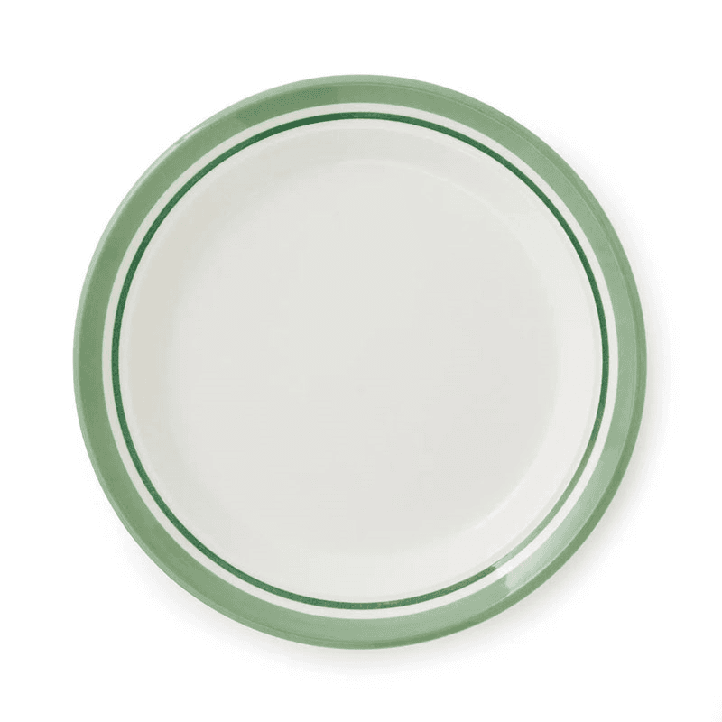 Potter's Stripe Set of 4 Salad Plates, D21.5cm, Green