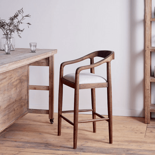 Image showing the Anbu Acacia  Counter Chair, Washed Walnut product.