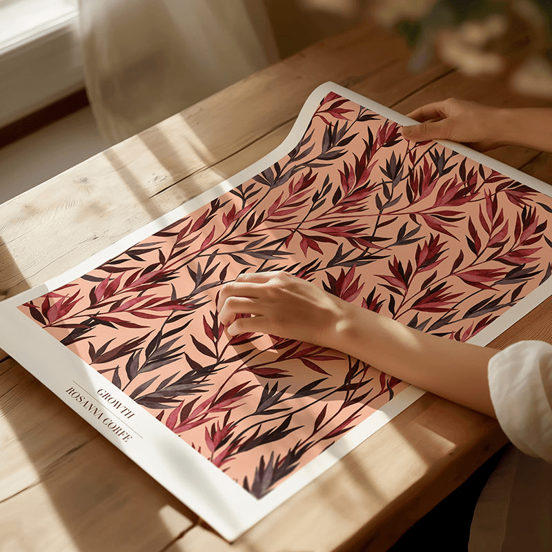Growth Recycled Paper Print, A2, Pink