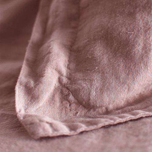 Image showing the Linen Duvet Cover, King, Vintage Rose product.