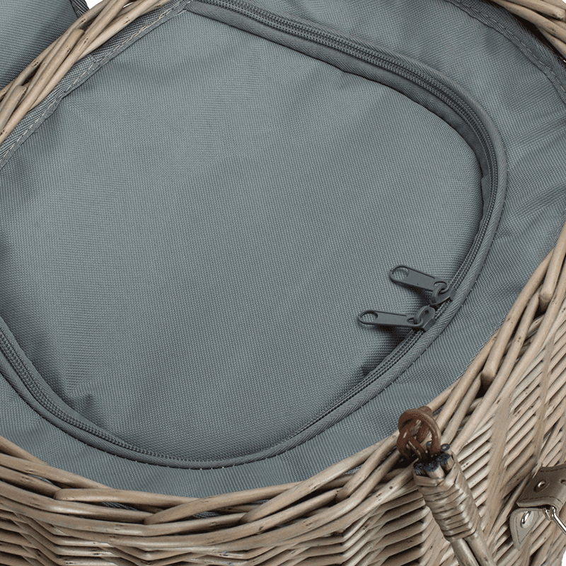 Oval Chiller Hamper Basket, Grey