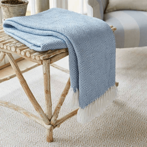 Image showing the Diamond Blanket, 250cm x 130cm, Lavender product.