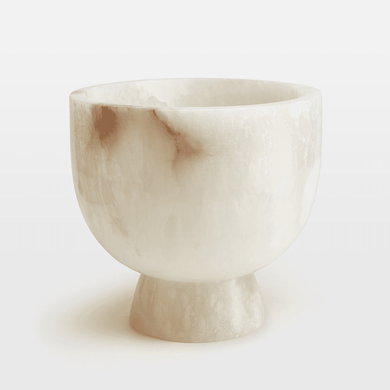 Florenza Champagne Bowl, L28 x W25cm, Alabaster
