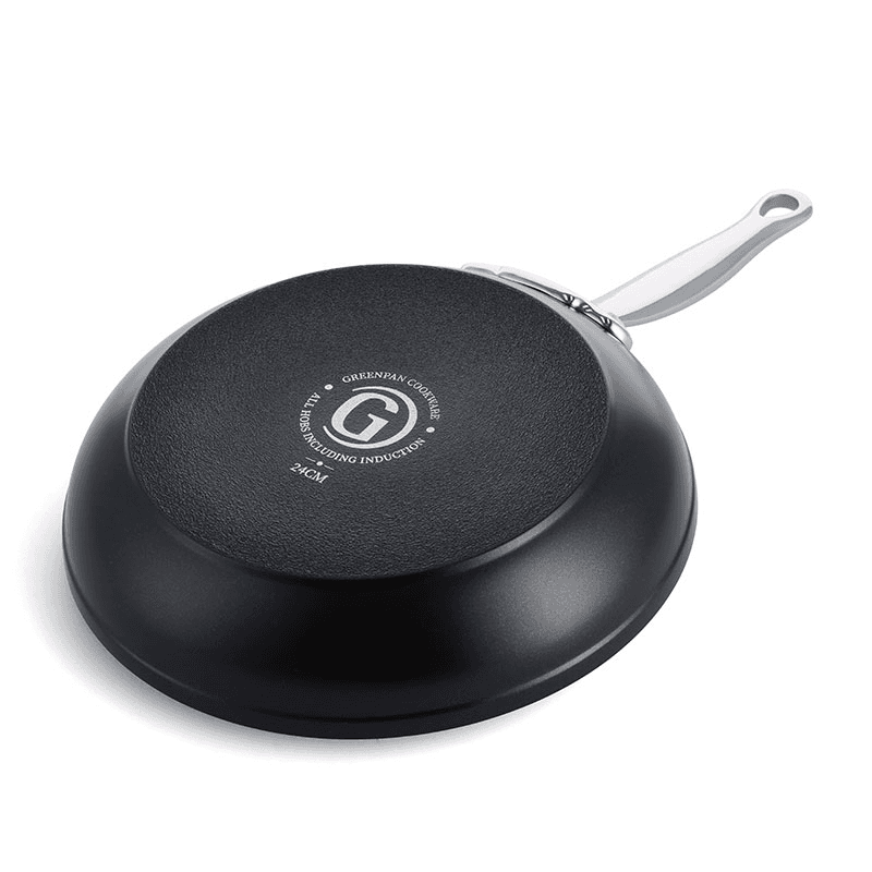 Barcelona Pro Non-Stick  Frying Pan Set with Pan Protector Sheet, 24, Black