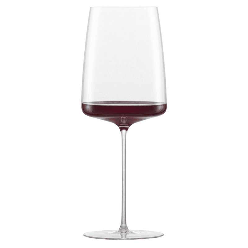 Simplify Set of 2 Crystal Large Bordeaux Red Wine Glasses, 689ml, Clear