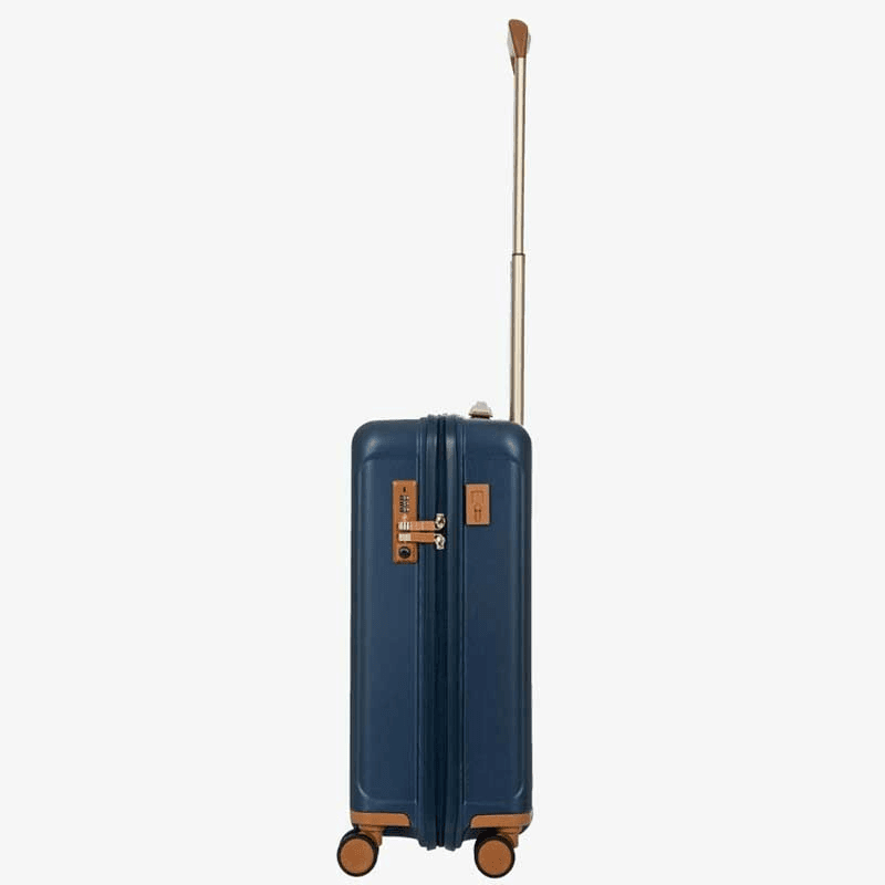 Capri Carry-On Suitcase with Front Pocket, H55x W23 X L40cm, Blue