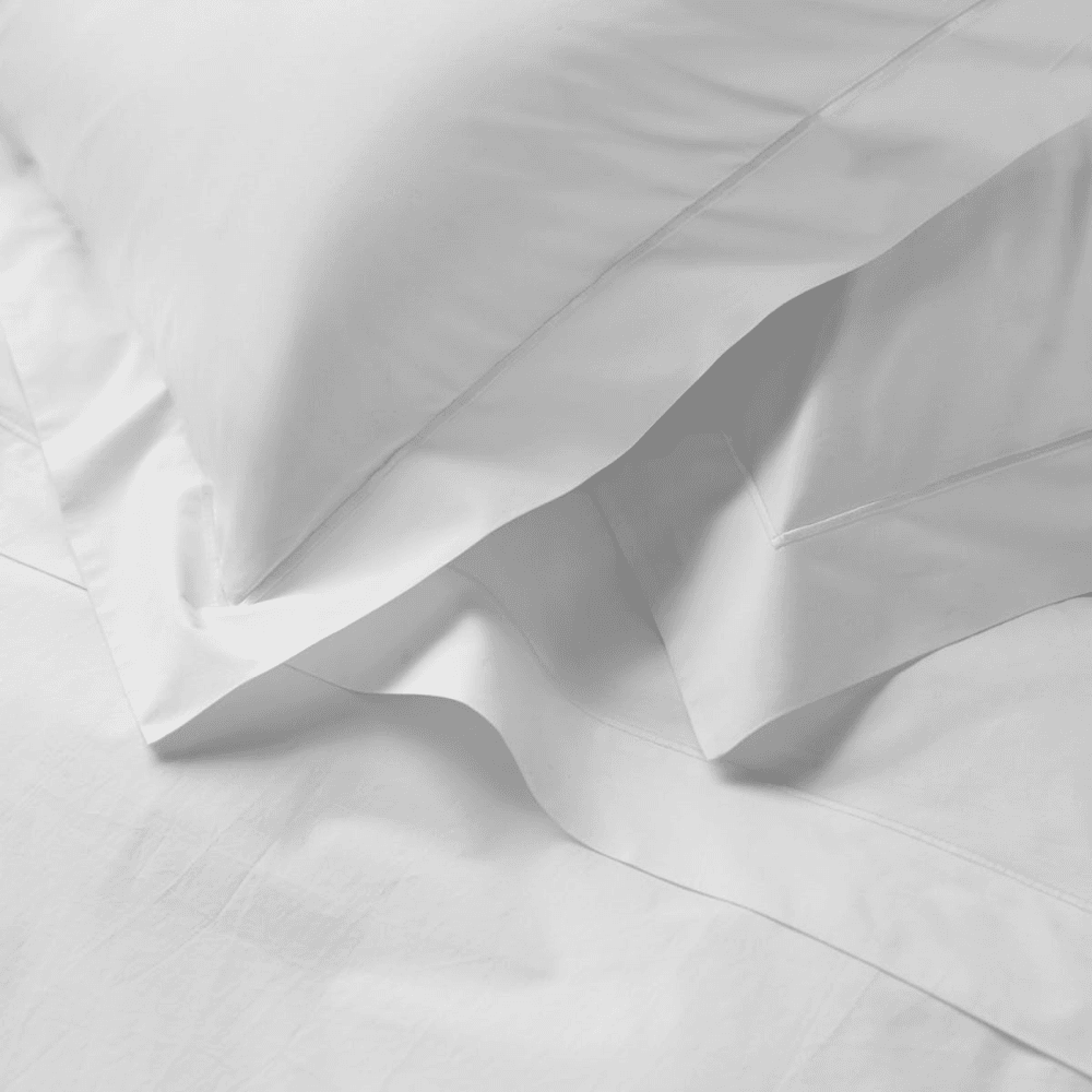 Savoy - 400 Thread Count Egyptian Cotton Super king oxford pillowcase (with border), 50 x 90cm, White