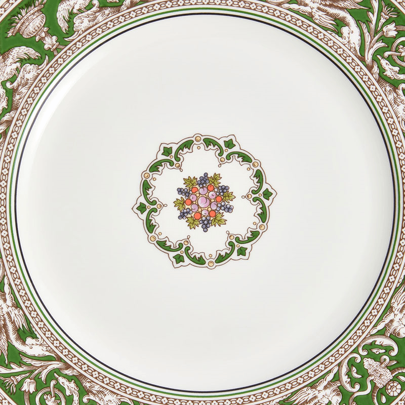 Florentine Plate, D27.3cm, Verde
