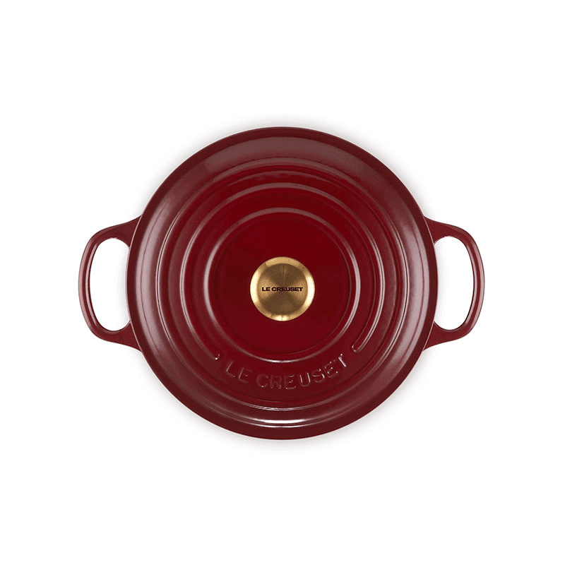 Signature Cast Iron Round Casserole, 22cm, Garnet