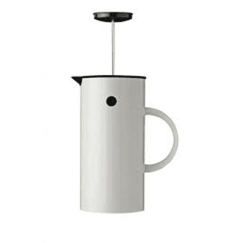 Image showing the EM by Erik Magnussen French press coffee maker, H21cm - 1 litre, White product.