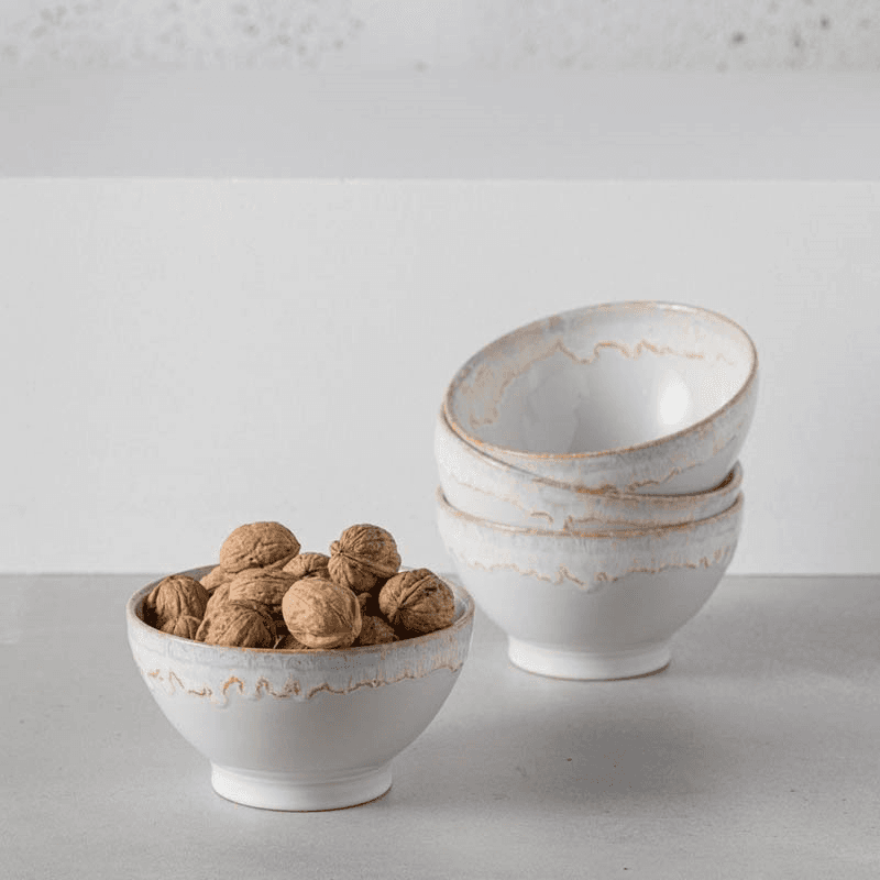 Set of 4 Bowls, D15cm, White
