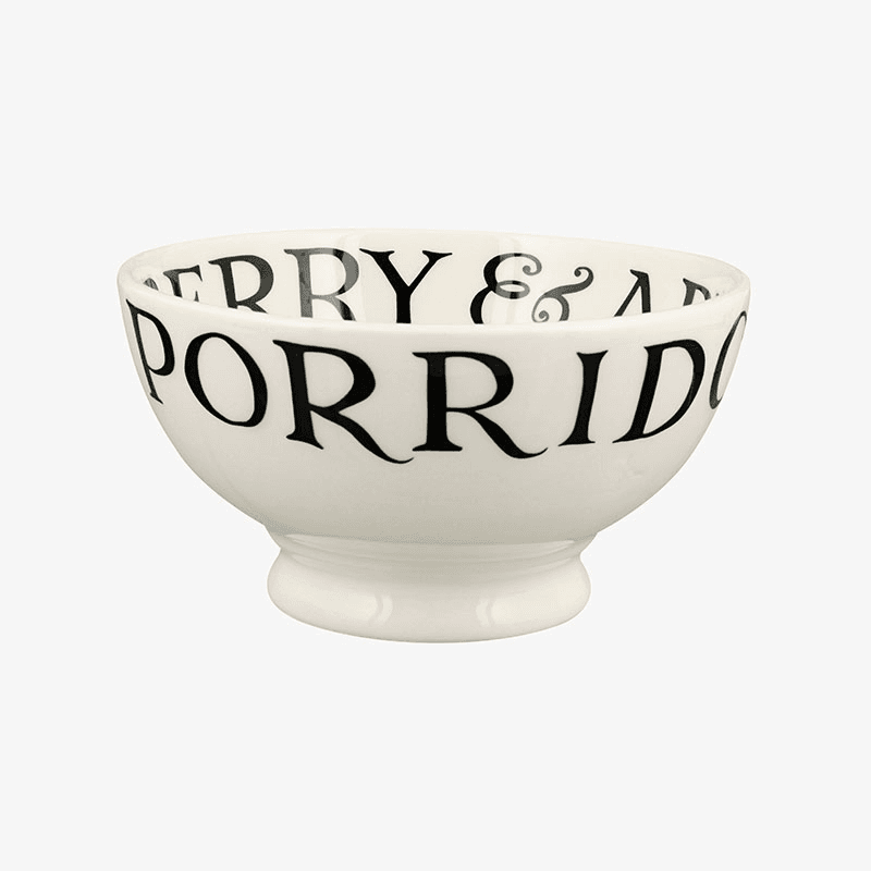 Black Toast French Bowl, D12.5cm, Cream