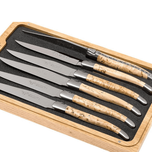 Image showing the Steak Knives, Birchwood Handles, Set of 6 product.
