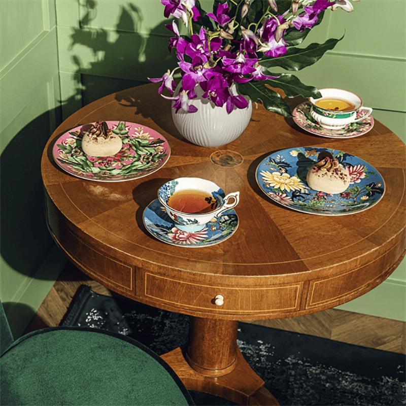 Wonderlust Sapphire Garden Coupe Plate, D20cm, Blue