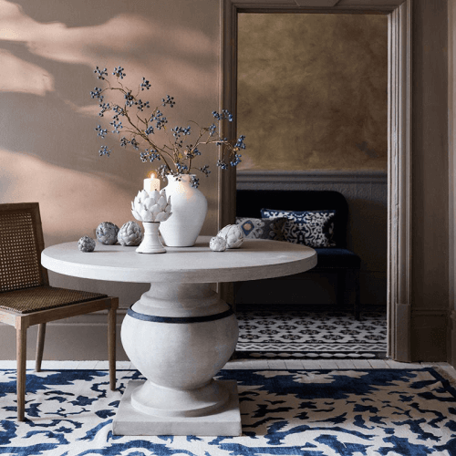 Image showing the Nesbitt Rug, 315 x 230cm, 100% Cotton/Blue product.