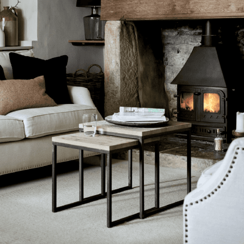 Image showing the Carter Nest of 2 Tables, Dark Vintage Oak product.