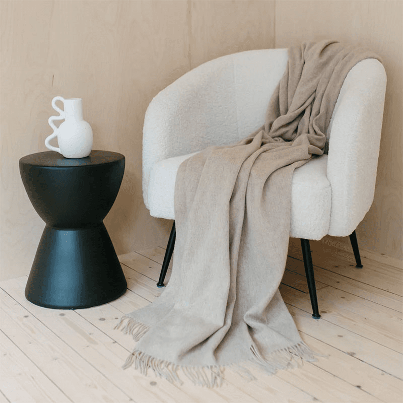 Lambswool Lambswool Blanket, 150 x 200cm, Oatmeal Melange