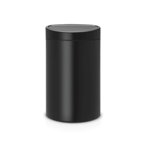 Image showing the Plastic bucket touch bin, 40 litre, Matt Black product.