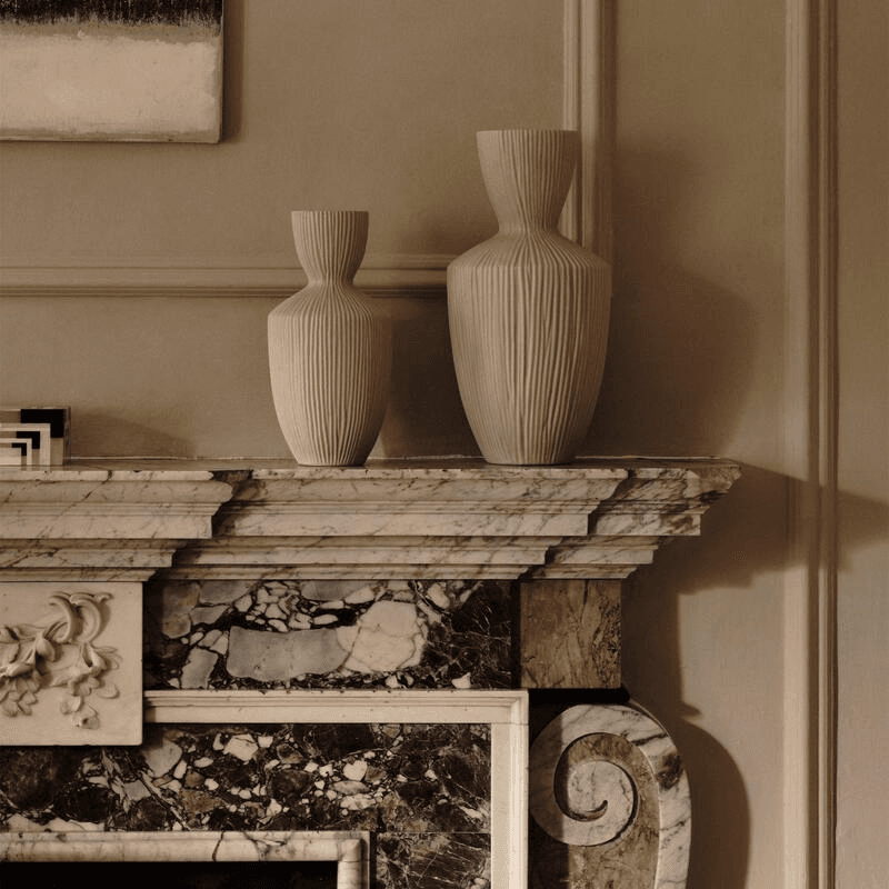 Crispa Vase, H15cm, Off White