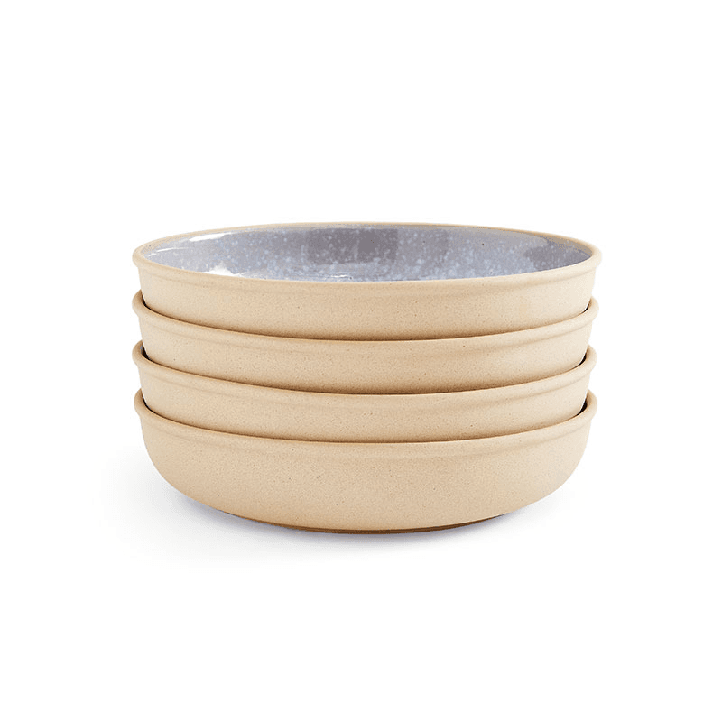 Minerals Set of 4 Low Bowls, D22cm, Aqua