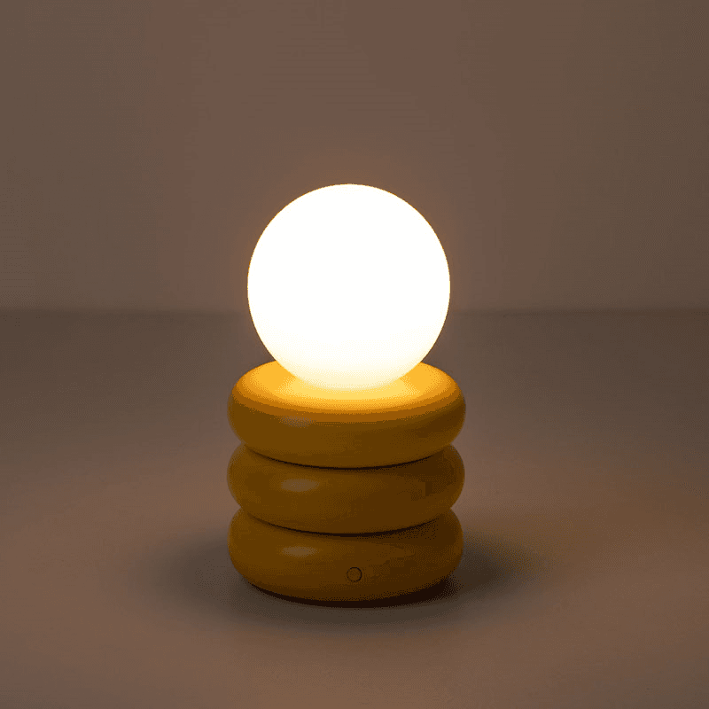 Tube Cordless Table Lamp, H20cm, Yellow