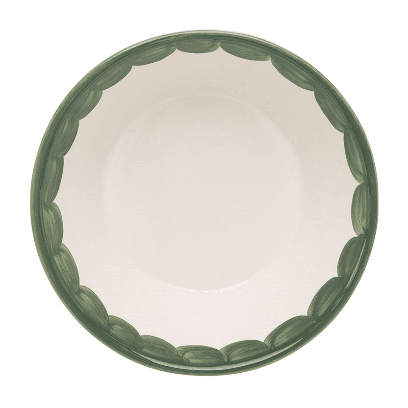 Scallop Set of 2 Bowls, 16cm, Green