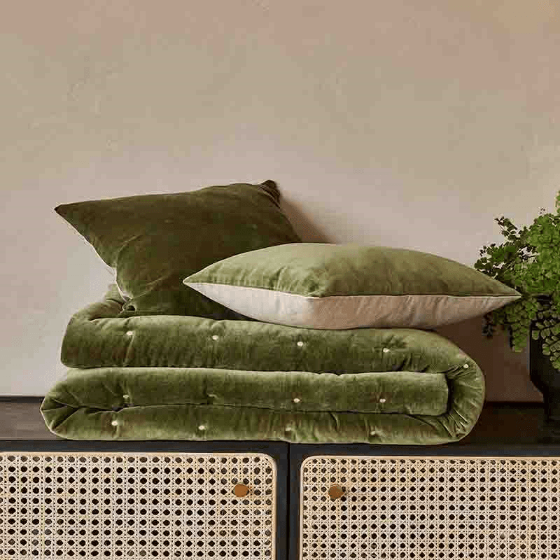 Jaipur Cushion, 30 x 50cm, Olive