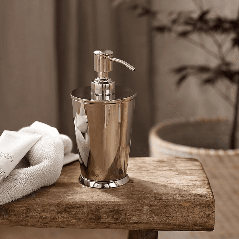 Brass Soap Dispenser, 450ml, Silver