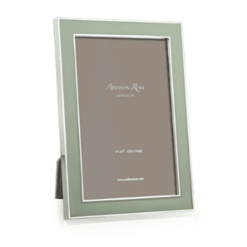 Image showing the Photograph Frame, Enamel & Silver, Pale Sage product.