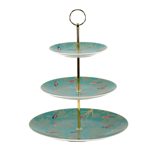 Image showing the Chelsea Collection 3 tier cake stand, Turquoise product.