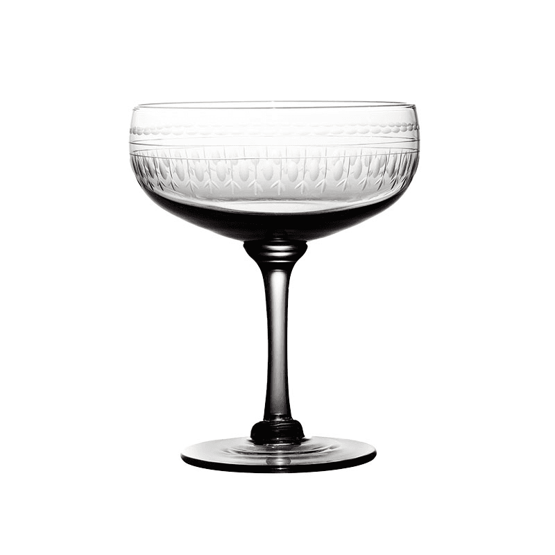 Ovals Set of 4 Cocktail Glasses, 210ml, Smoky