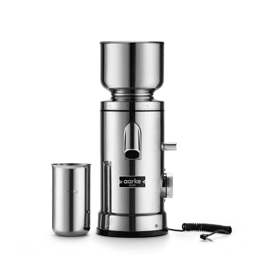 Image showing the Flat Burr Coffee Grinder, 27cm, Stainless Steel product.