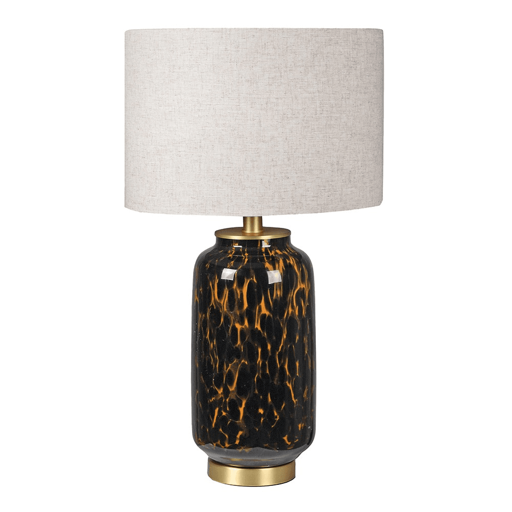 Glass Table Lamp, H70cm, Tortoiseshell