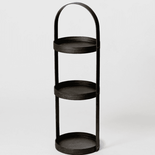 Image showing the Mezza Round Caddy, D22cm, Dark Oak product.