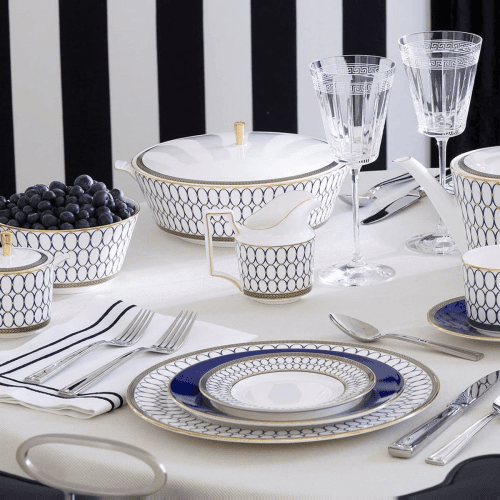 Image showing the Renaissance Gold Tea set, Blue/Multi product.