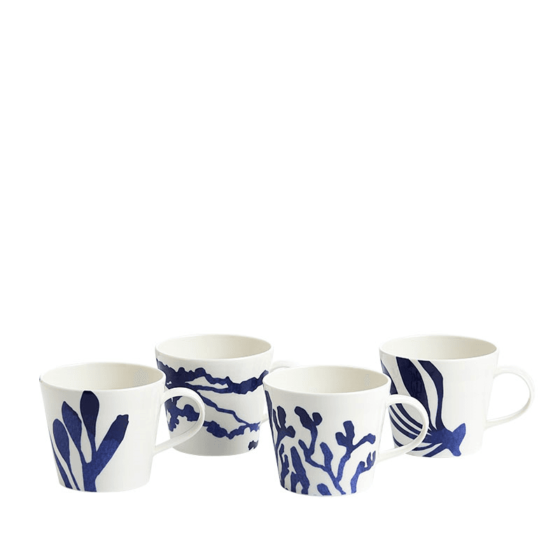 Pacific Set of 4 Mug, 400ml, Blue