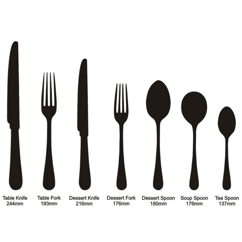 Bead Silver Plated 44 Piece Cutlery Set - 6 people