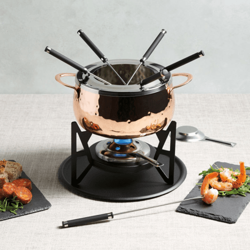 Fondue set, 16cm, Copper