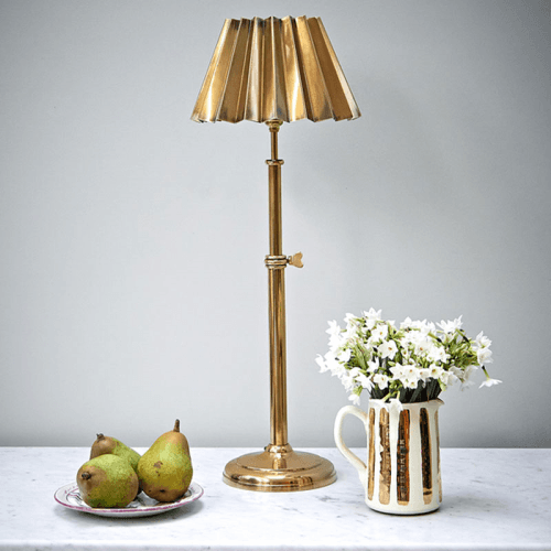 Image showing the Brass Adjustable Lamp Base, Brass product.