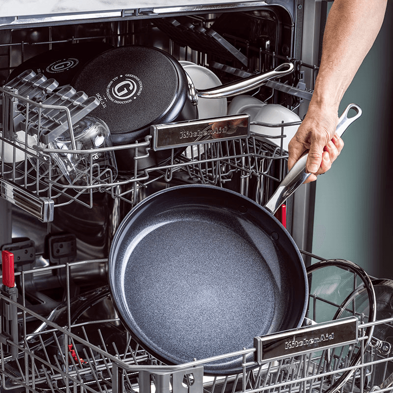 Barcelona Pro Non-Stick  Frying Pan Set with Pan Protector Sheet, 24, Black