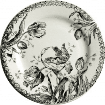Image showing the Gien- Tulipes Noires, Dessert Plate, Set of 4 product.