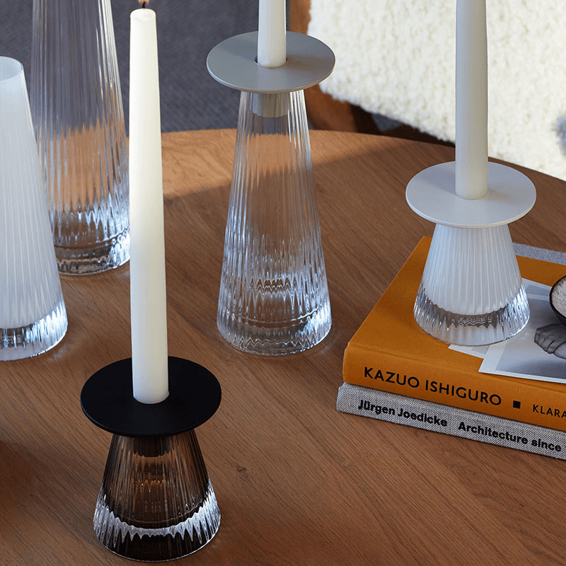 Beacon Candle Holder, H10cm, Jet Black
