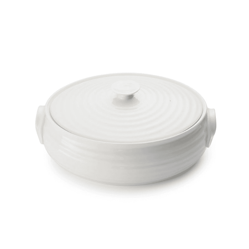 Ceramics Small oval casserole, 1.75 litre, White