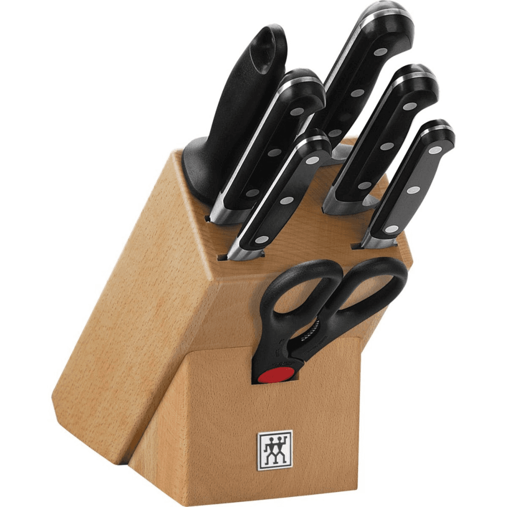 Professional S Knife block set 8 piece, Beech