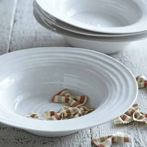 Image showing the Ceramics Pair of bistro bowls, 26.5cm, White product.
