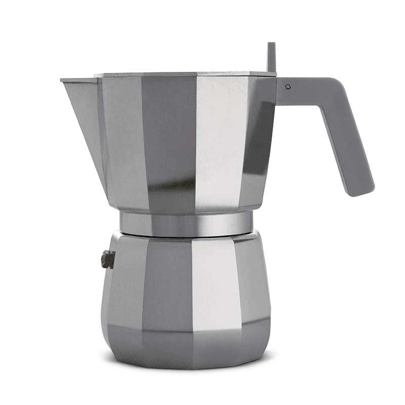 Moka 6 Cup Espresso Maker, H18cm, Silver