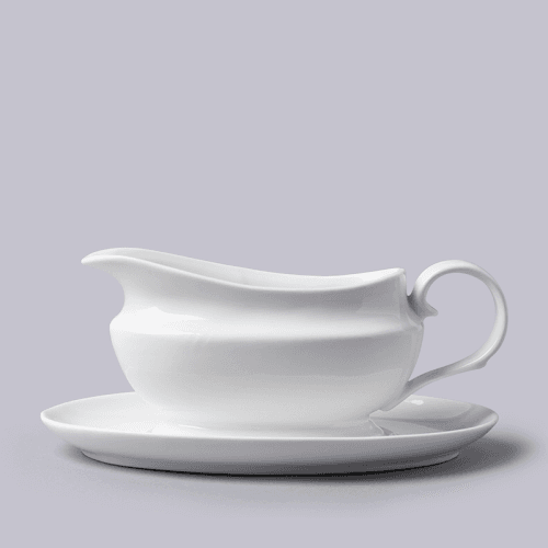 Image showing the Gravy Boat with Saucer, 500ml, White product.