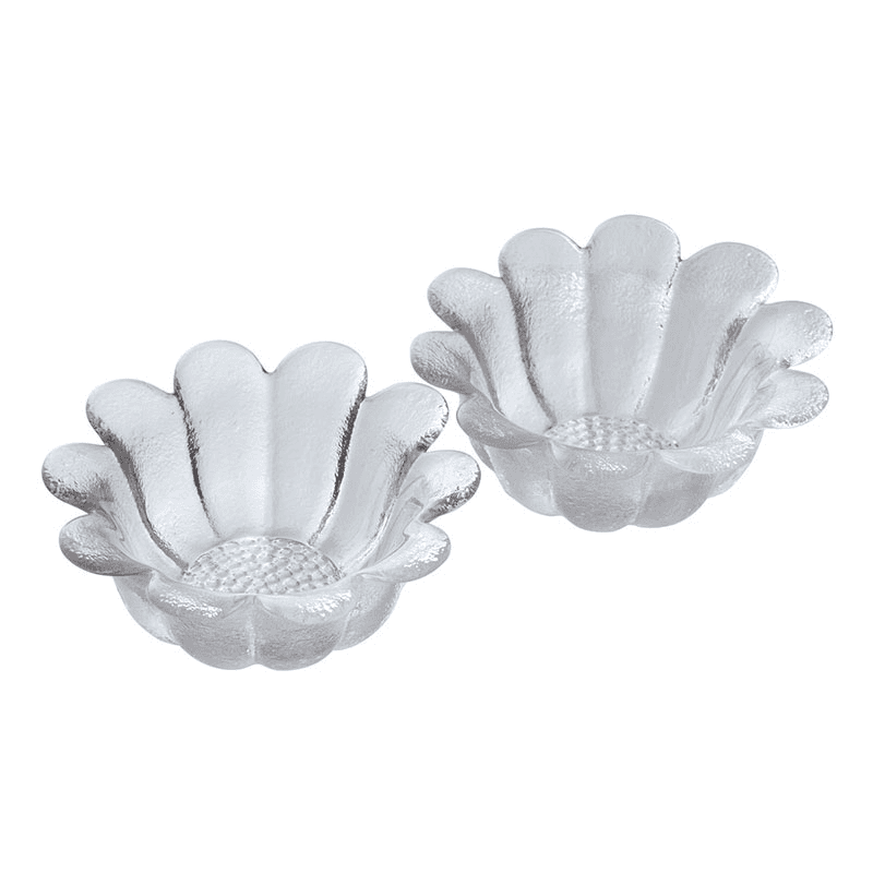 Daisy Set of 2 Dishes, D18cm, Clear